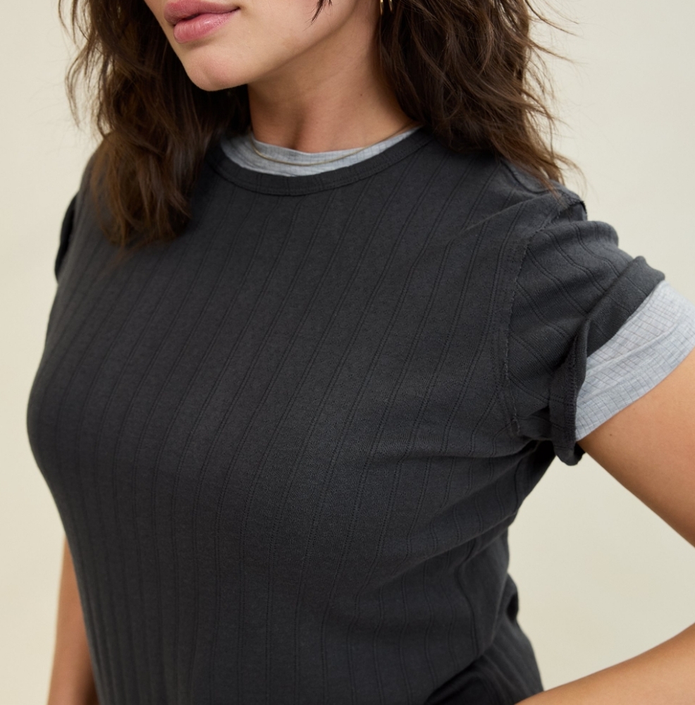Aerie Pointelle Vintage T Shirt